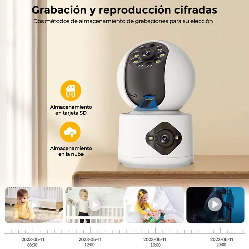 Cámara WIFI 360° doble lente para Interiores