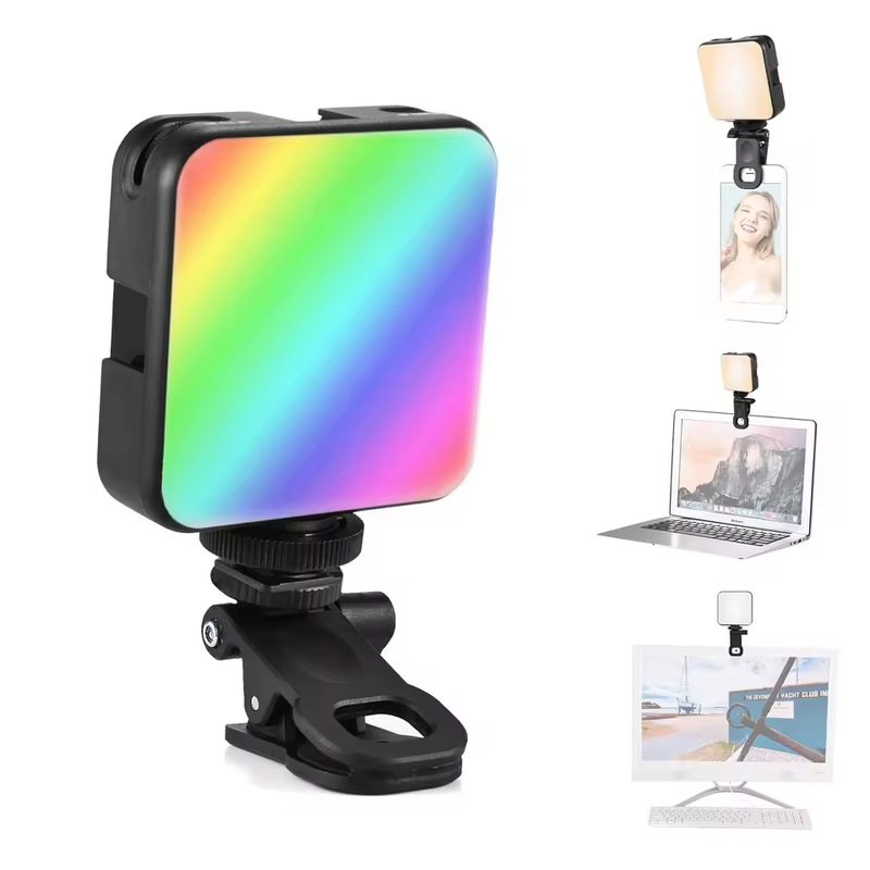 Luz Led RGB Recargable Con Clip AY-83