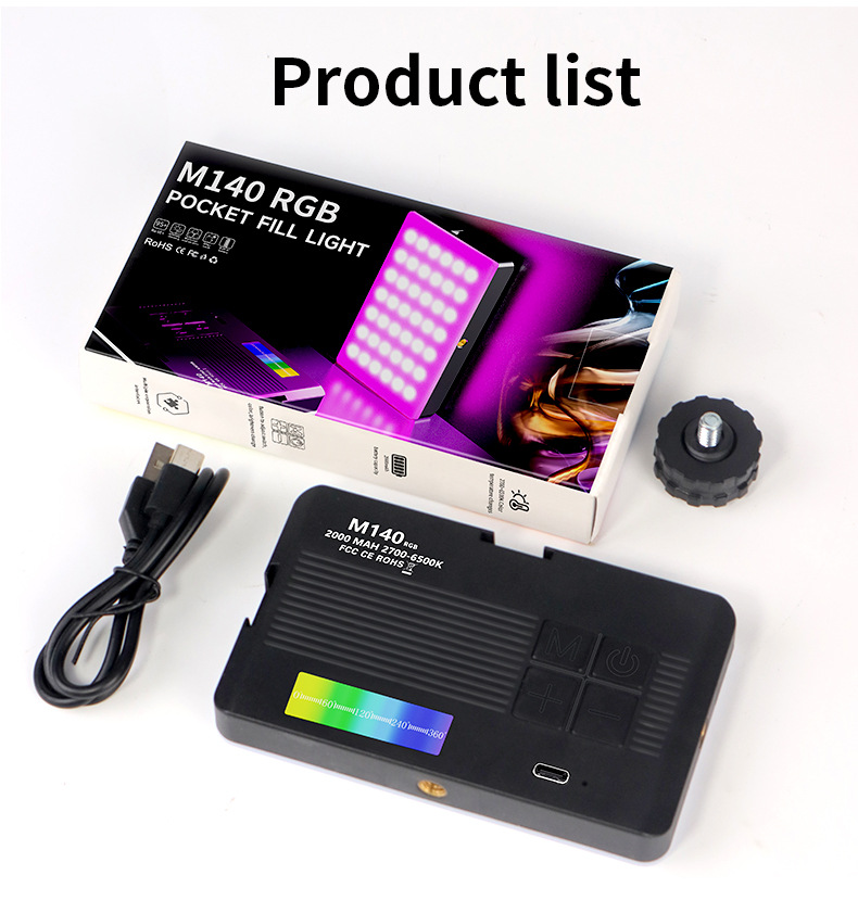 Mini Panel Led RGB Recargable para fotografía y video